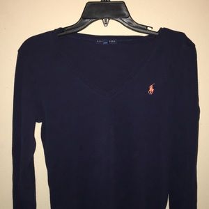 Long Sleeve Navy Ralph Lauren